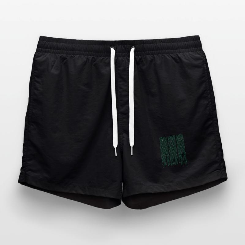 Matrix code Swim Trunks