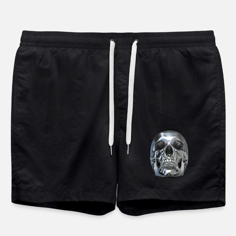 Platinum Skull - Swim Trunks - black