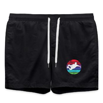 Skateboarding - Skateboarder - Swim Trunks - black - Front - AI Model Male 185 light (185cm)