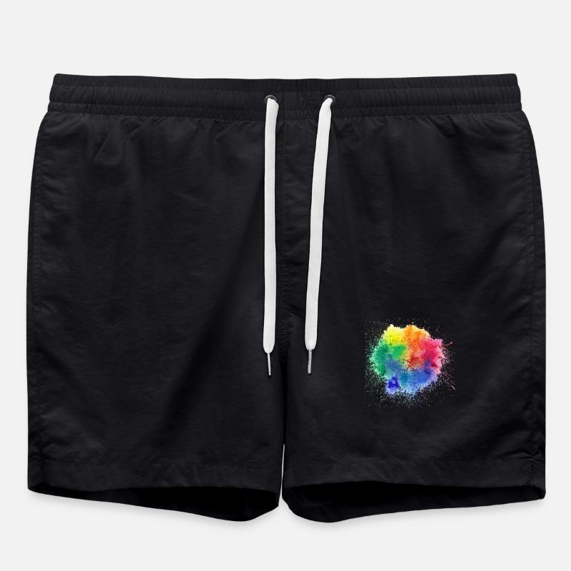 Pop der Farbgestaltung - Badeshorts - Schwarz