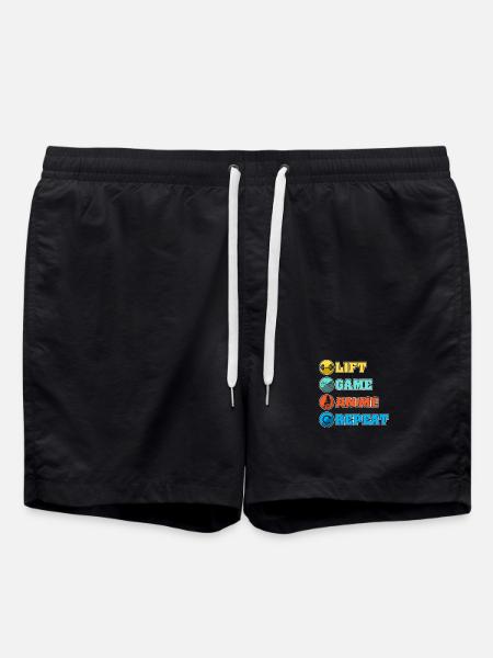 Anime - Badeshorts - Schwarz