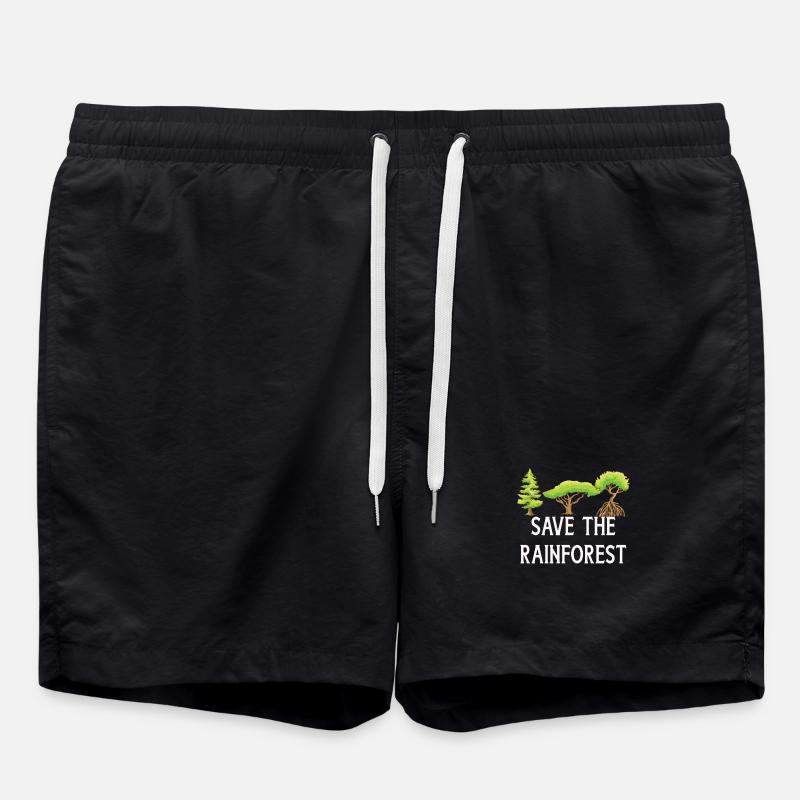 Sauvez la forêt tropicale - Short de bain - noir