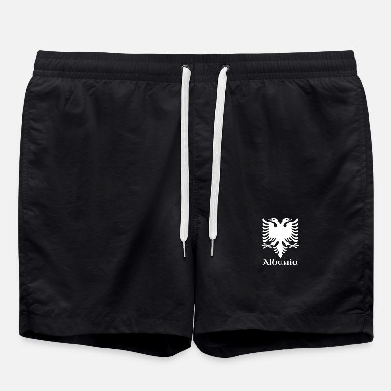 Drapeau albanais « albanais » - Short de bain - noir