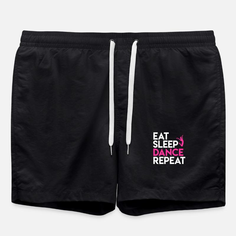 Dance and Life Motto Design - Swim Trunks - black