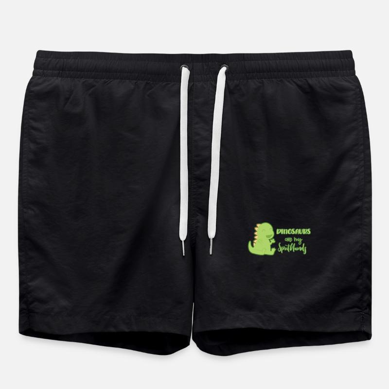 Dinosaurier - Badeshorts - Schwarz