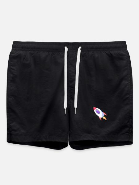 Space Rocket Pop Comic - Swim Trunks - black