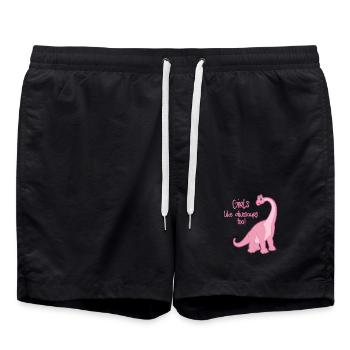 dinosaure - Short de bain - noir - Devant - AI Model Male 185 light (185cm)