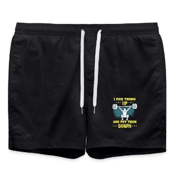 Gewichtheben - Short de bain - noir - Devant - AI Model Male 185 light (185cm)