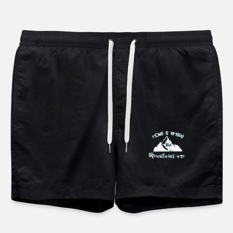 Klettern Berge - Badeshorts - Schwarz