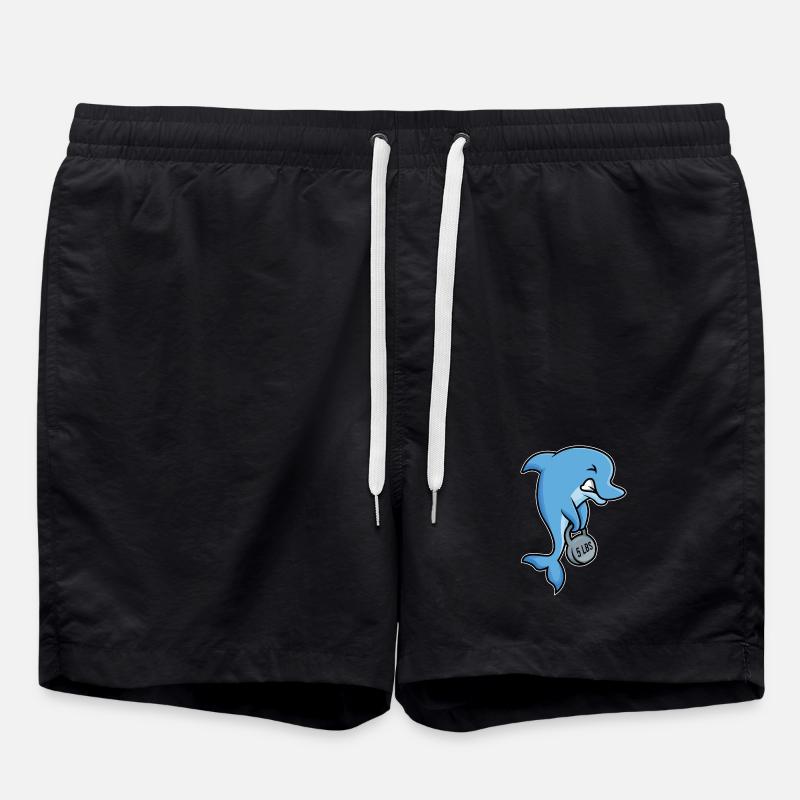 Gewichtheber-Delfin - Badeshorts - Schwarz