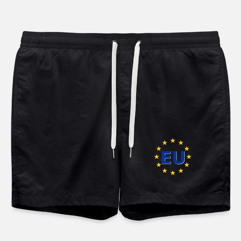 EU Symbol im Sternenring - Badeshorts - Schwarz
