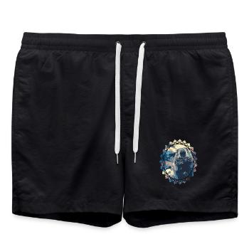The groundhog is back - design - Swim Trunks - black - Front - AI Model Male 185 light (185cm)