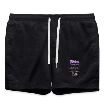 Bücher sind wie Kekse. Hat man einmal angefangen.. - Badeshorts - Schwarz - Vorne - AI Model Male 185 light (185cm)