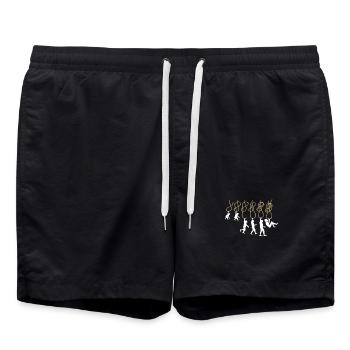 Evolution climbing climbing knot eighth knot - Swim Trunks - black - Front - AI Model Male 185 light (185cm)