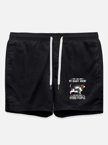 Beagle Love and Three Others - Swim Trunks - black