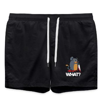 Chien Grim avec un couteau - Short de bain - noir - Devant - AI Model Male 185 light (185cm)