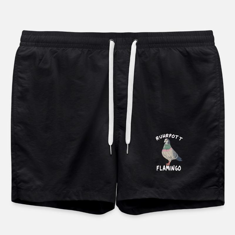 Ruhrpott Flamingo pigeon mining - Swim Trunks - black