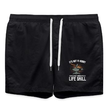 Forge post-apocalyptique - Short de bain - noir - Devant - AI Model Male 185 light (185cm)
