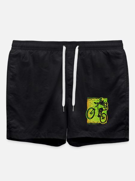 Mountainbiker ► Mountainbike ► MTB Biker Fahrrad - Badeshorts - Schwarz