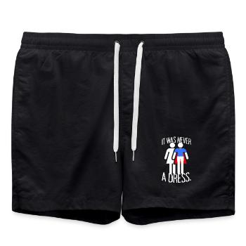 Ce n'était jamais une robe Superhero Girl Power - Short de bain - noir - Devant - AI Model Male 185 light (185cm)