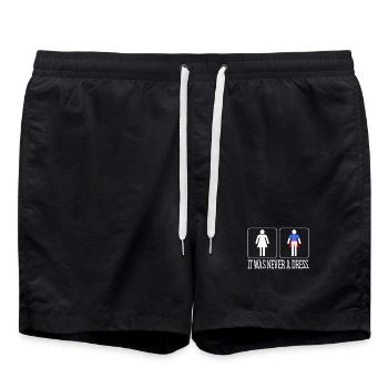 Ce n'était jamais une robe Superhero Girl Power - Short de bain - noir - Devant - AI Model Male 185 light (185cm)