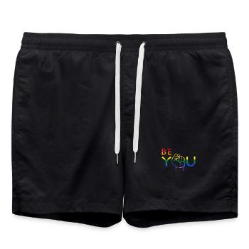 Sois toi Fierté Fist Arc-en-ciel - Short de bain - noir - Devant - AI Model Male 185 light (185cm)