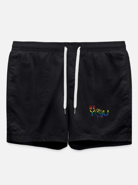 Be You Pride Fist Rainbow - Swim Trunks - black