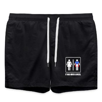 Ce n'était jamais une robe Superhero Girl Power - Short de bain - noir - Devant - AI Model Male 185 light (185cm)