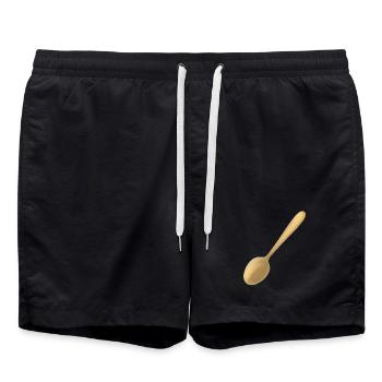 une cuillère d'or - Short de bain - noir - Devant - AI Model Male 185 light (185cm)