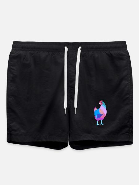 Huhn Henne - Badeshorts - Schwarz