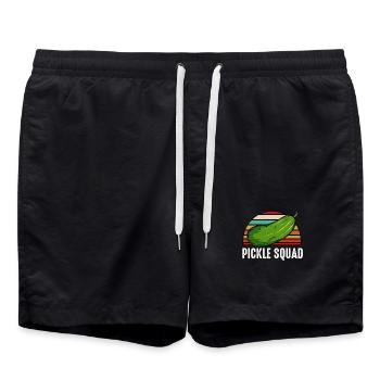 Pickle Squad Retro Sunset - Badeshorts - Schwarz - Vorne - AI Model Male 185 light (185cm)