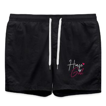 Amateurs de chevaux - Short de bain - noir - Devant - AI Model Male 185 light (185cm)