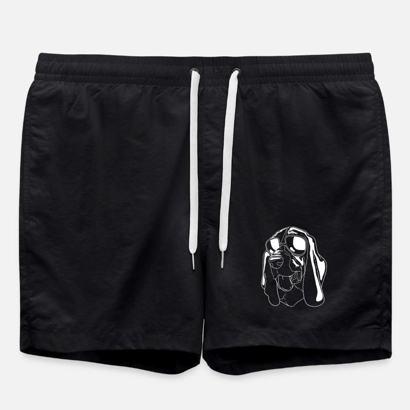 Basset Hound - Swim Trunks - black