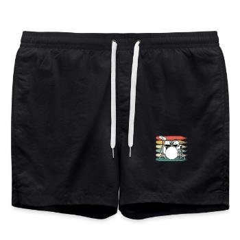 Batterie Batteur - Short de bain - noir - Devant - AI Model Male 185 light (185cm)