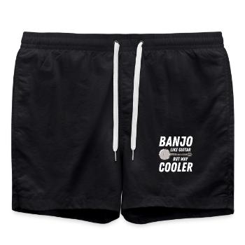 Banjo Like Guitar But Way Cooler - Swim Trunks - black - Front - AI Model Male 185 light (185cm)