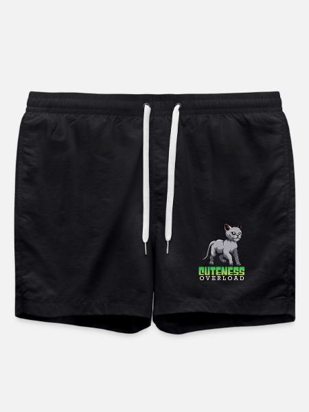 Katzen Überdosis Niedlichkeit - Badeshorts - Schwarz