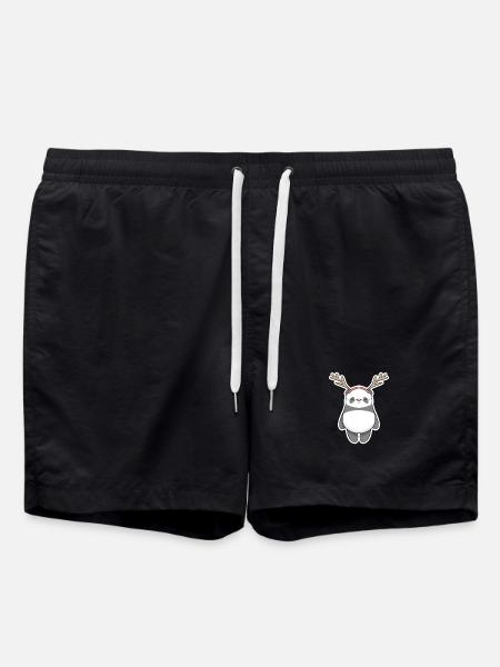 Christmas Panda - Swim Trunks - black