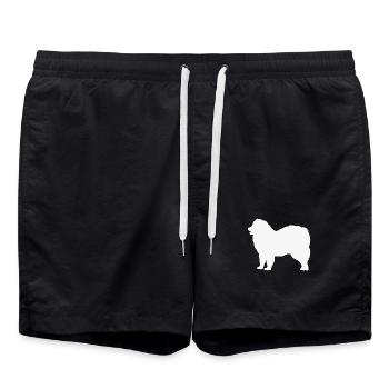 Samoyed - Swim Trunks - black - Front - AI Model Male 185 light (185cm)