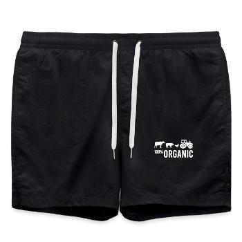 Organic Organic Farmer Farmer Farm Animals Gift - Swim Trunks - black - Front - AI Model Male 185 light (185cm)