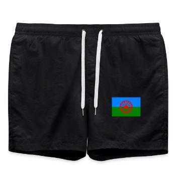Roma flag 720x480 1 - Swim Trunks - black - Front - AI Model Male 185 light (185cm)
