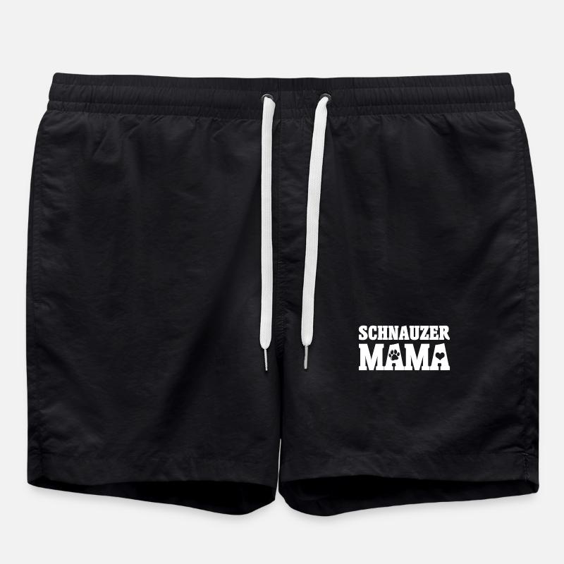 Schnauzer Mama - Swim Trunks - black
