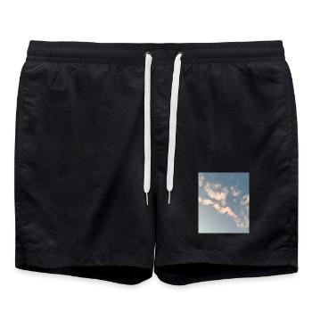 Nuages pastel Sky Zen Design - Short de bain - noir - Devant - AI Model Male 185 light (185cm)