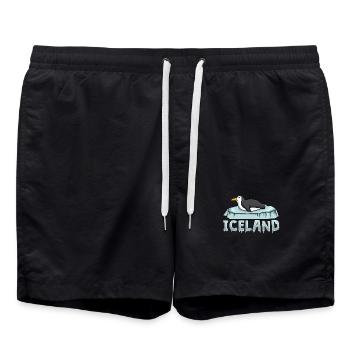 Macareux d’Islande - Short de bain - noir - Devant - AI Model Male 185 light (185cm)