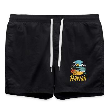 Hawaii Surfing Summer - Swim Trunks - black - Front - AI Model Male 185 light (185cm)