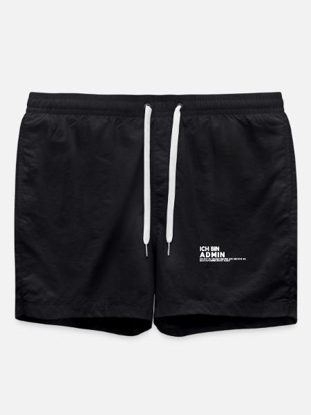 Ich bin Admin Tech Humor Shirt - Badeshorts - Schwarz