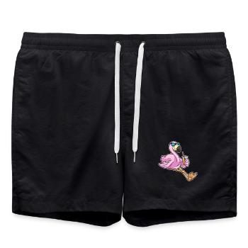 Lunettes de soleil flamant rose - Short de bain - noir - Devant - AI Model Male 185 light (185cm)