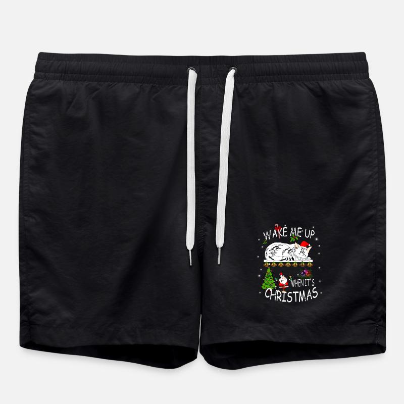 Bonnes vacances avec chat - Short de bain - noir