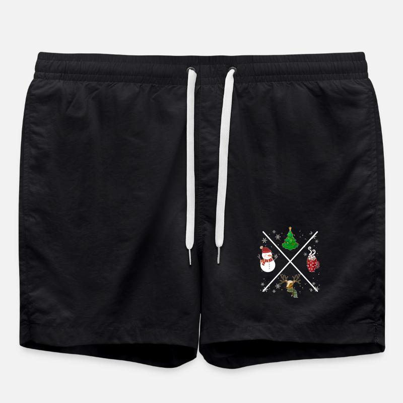 Christmas X - Swim Trunks - black