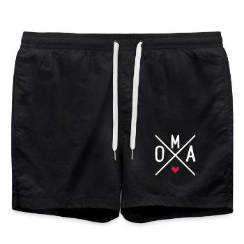 Oma - Badeshorts - Schwarz - Vorne - AI Model Male 185 light (185cm)
