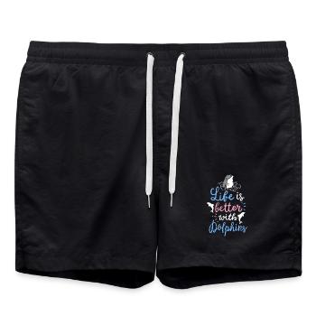 Dolphin - Swim Trunks - black - Front - AI Model Male 185 light (185cm)